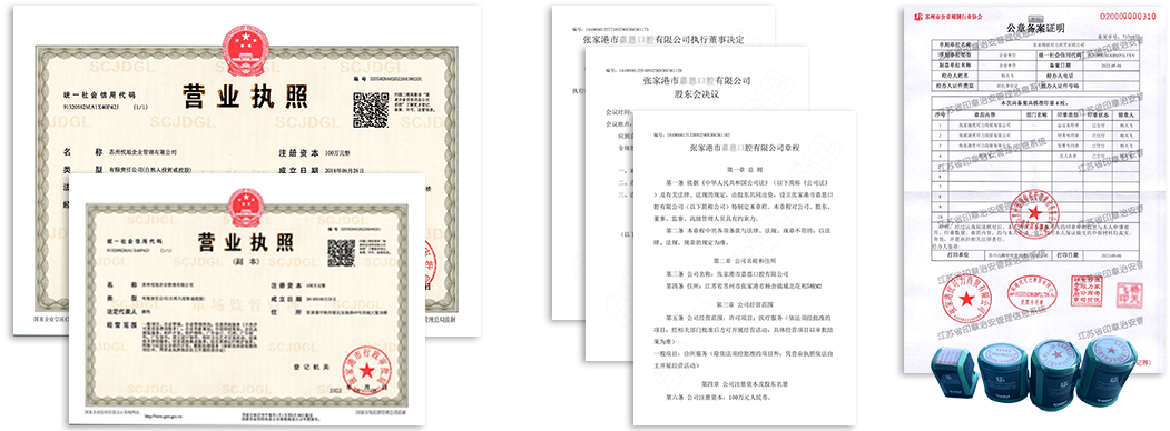 龙江公司注册资料